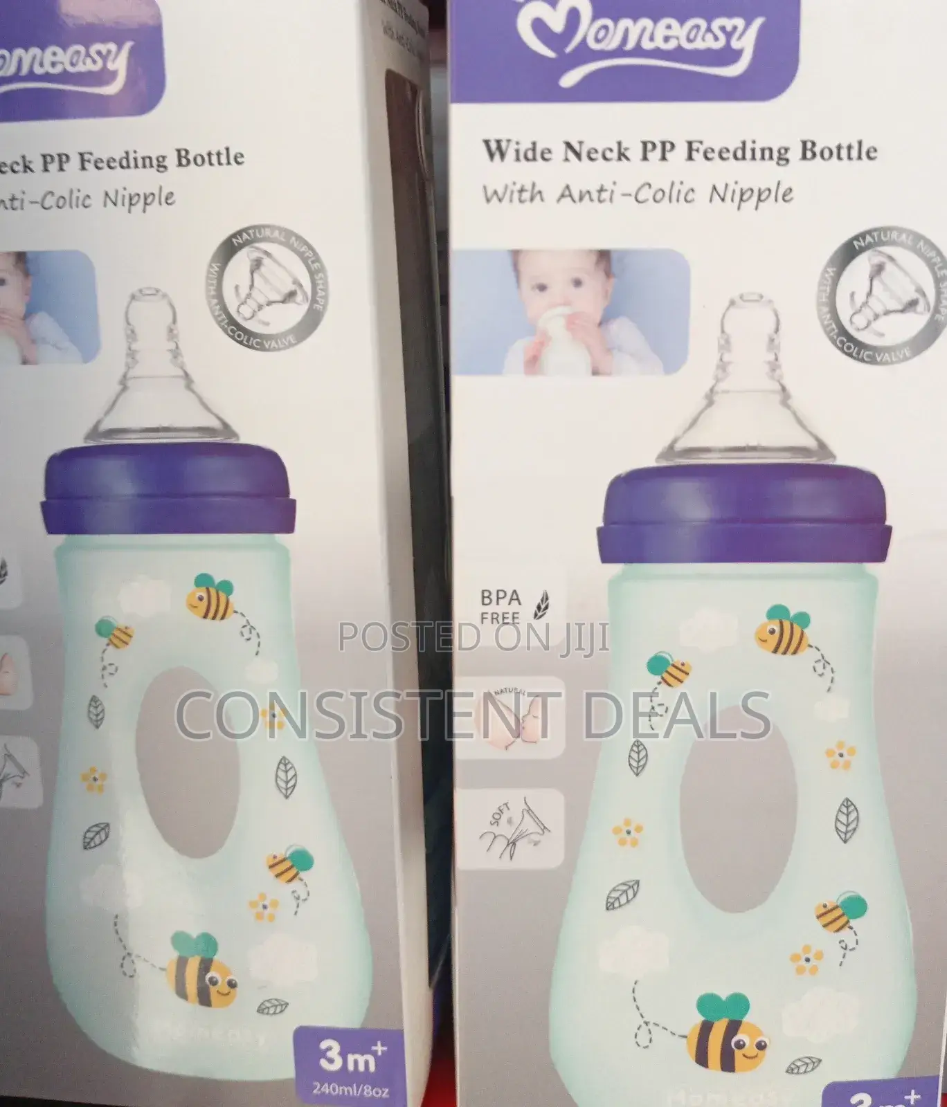 Momeasy Wide Neck Pp Feeding Bottle