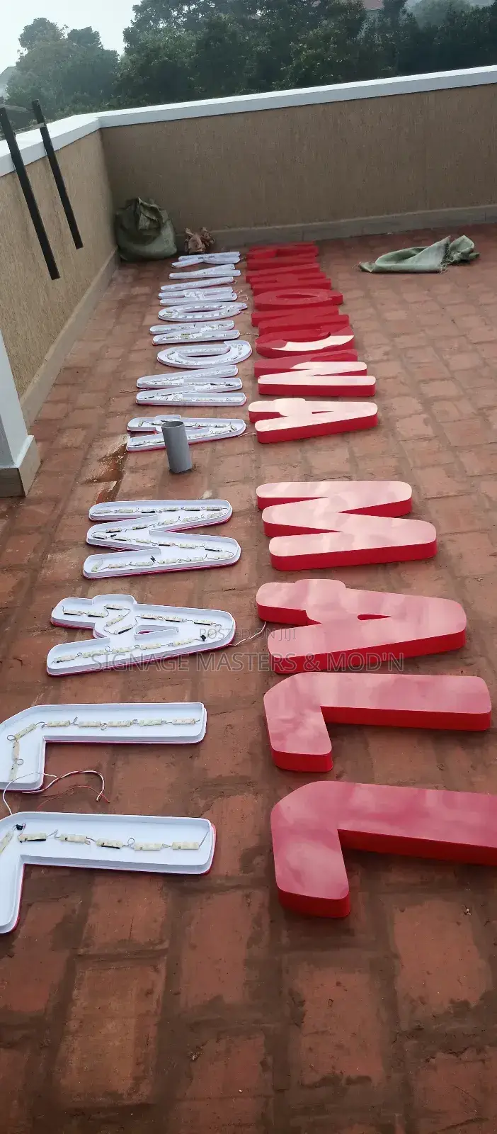 Red 3D Lit Mall Signage
