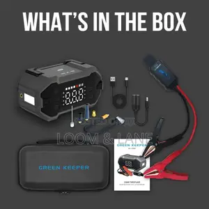 Green Keepee 2 in 1 Heavy Duty Car Battery Air Compressor