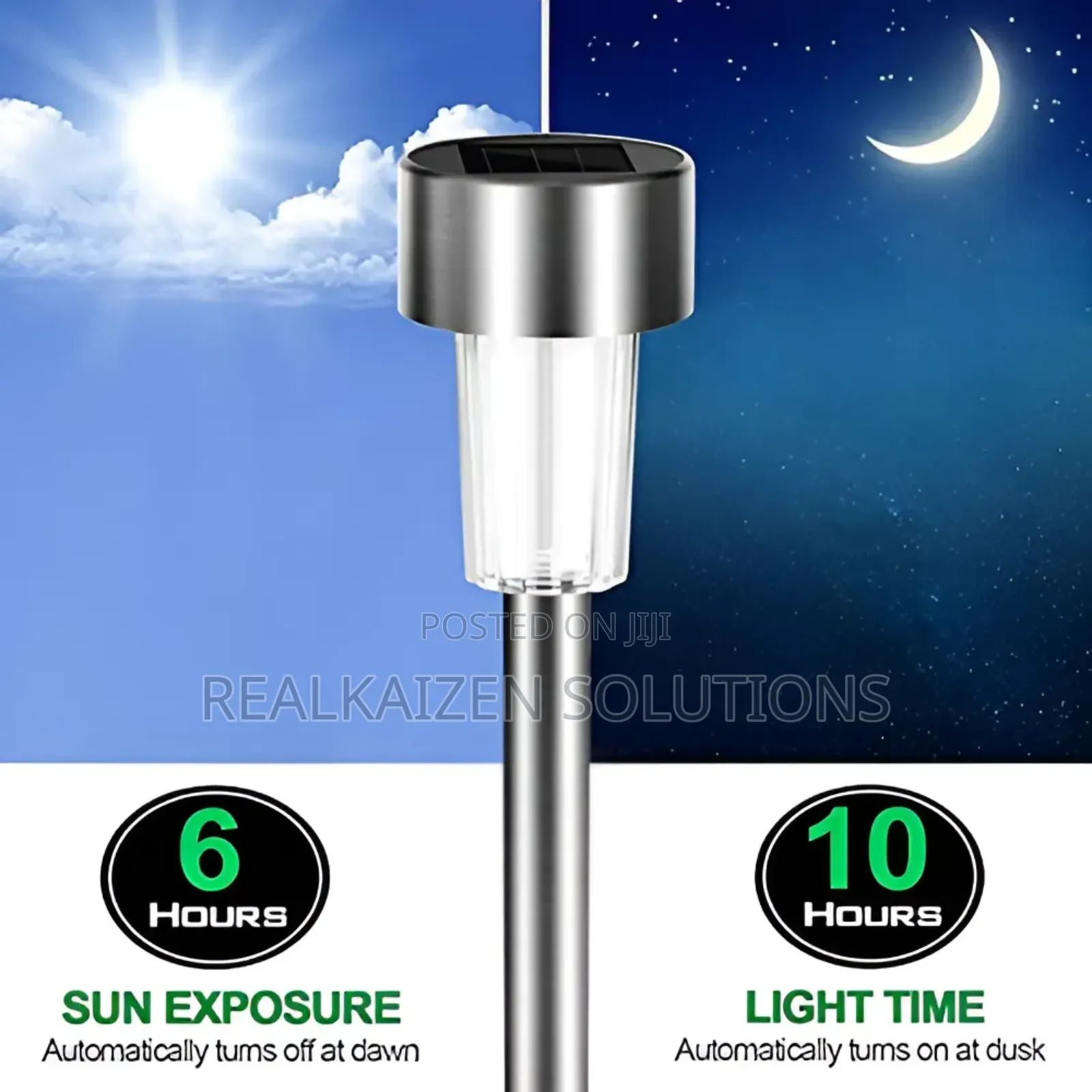 STAKE LIGHT Waterproof Stainless Steel Solar Garden Light