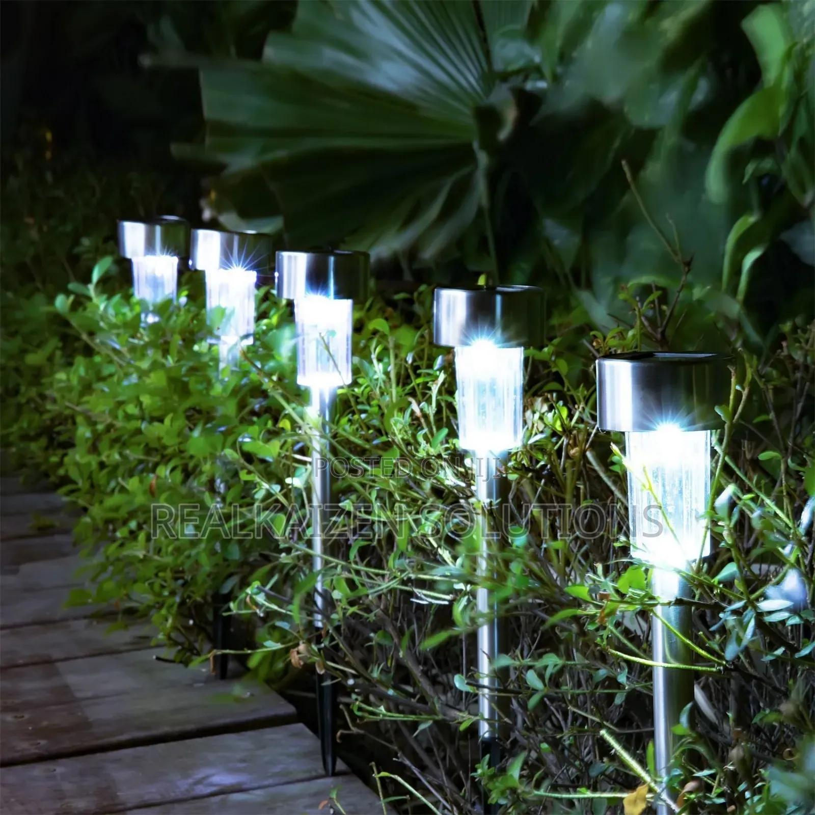 STAKE LIGHT Waterproof Stainless Steel Solar Garden Light