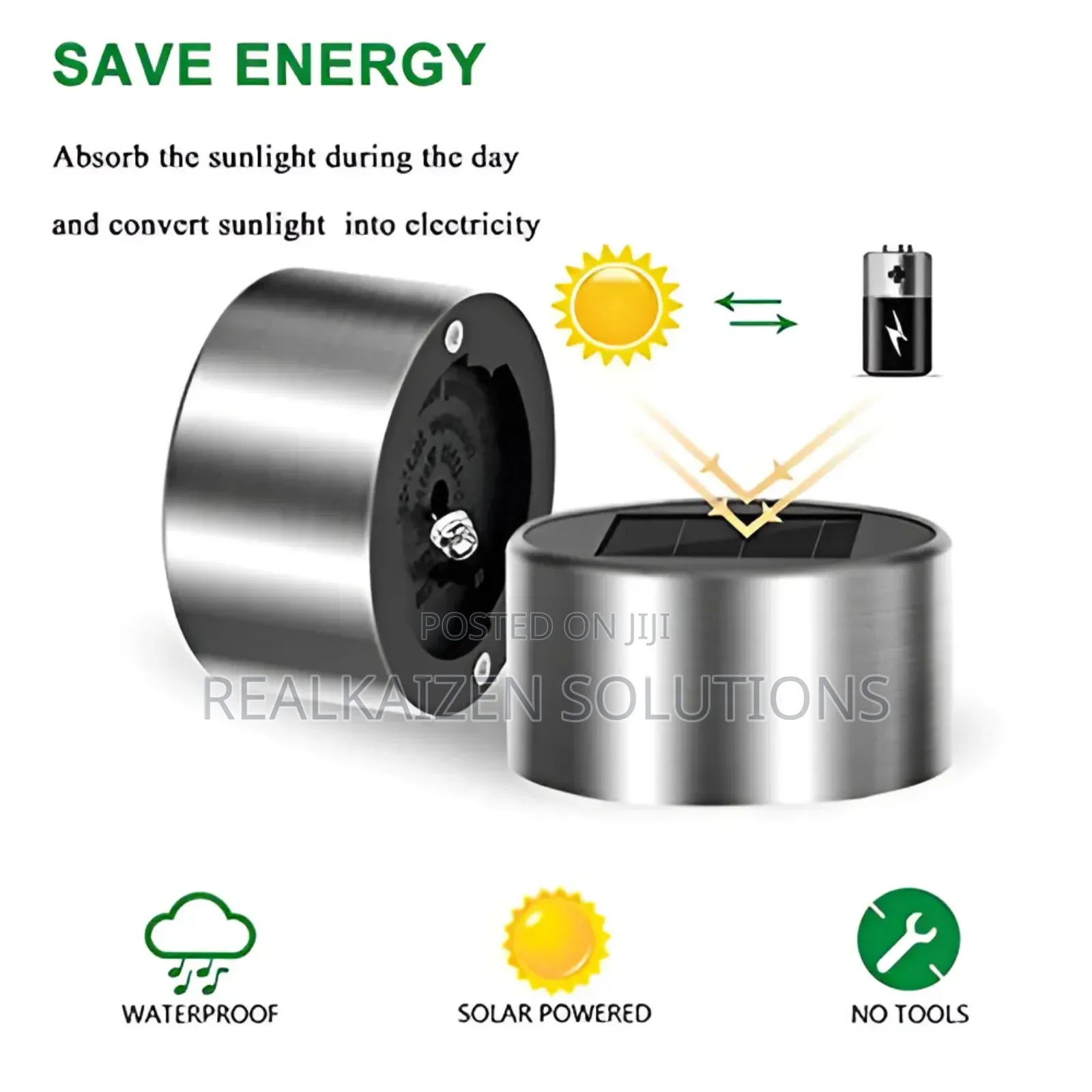 STAKE LIGHT Waterproof Stainless Steel Solar Garden Light