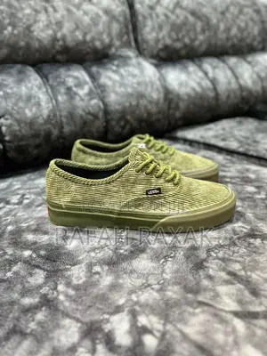 Original Green Crochet Low Vans Off the Wall Sneakers