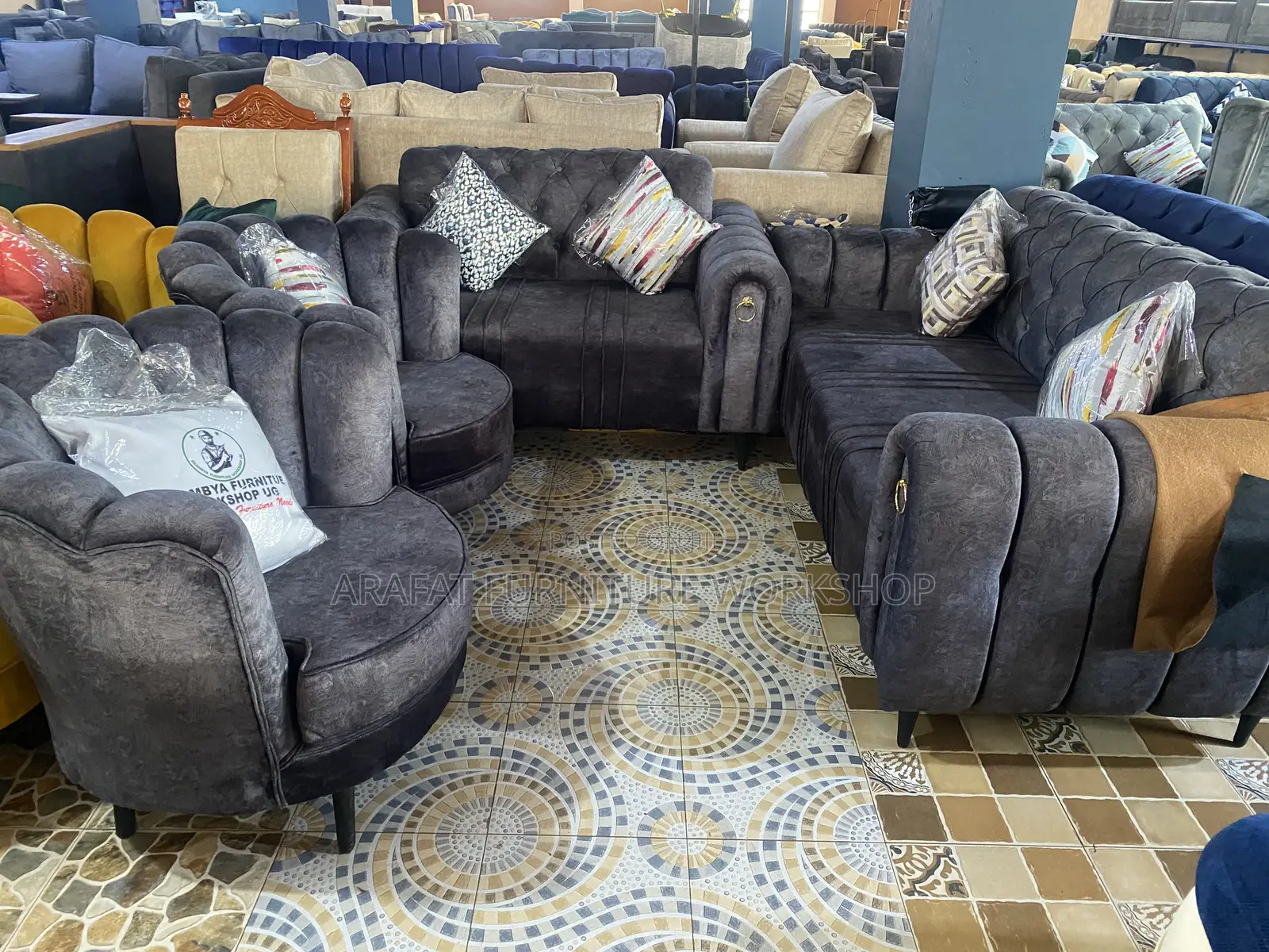 7 Seater Modern Chester Sofa Set With Highdensity Foam
