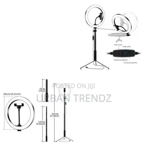 10inch Dimmable Ring Light With a Tripod Stand- Black/White