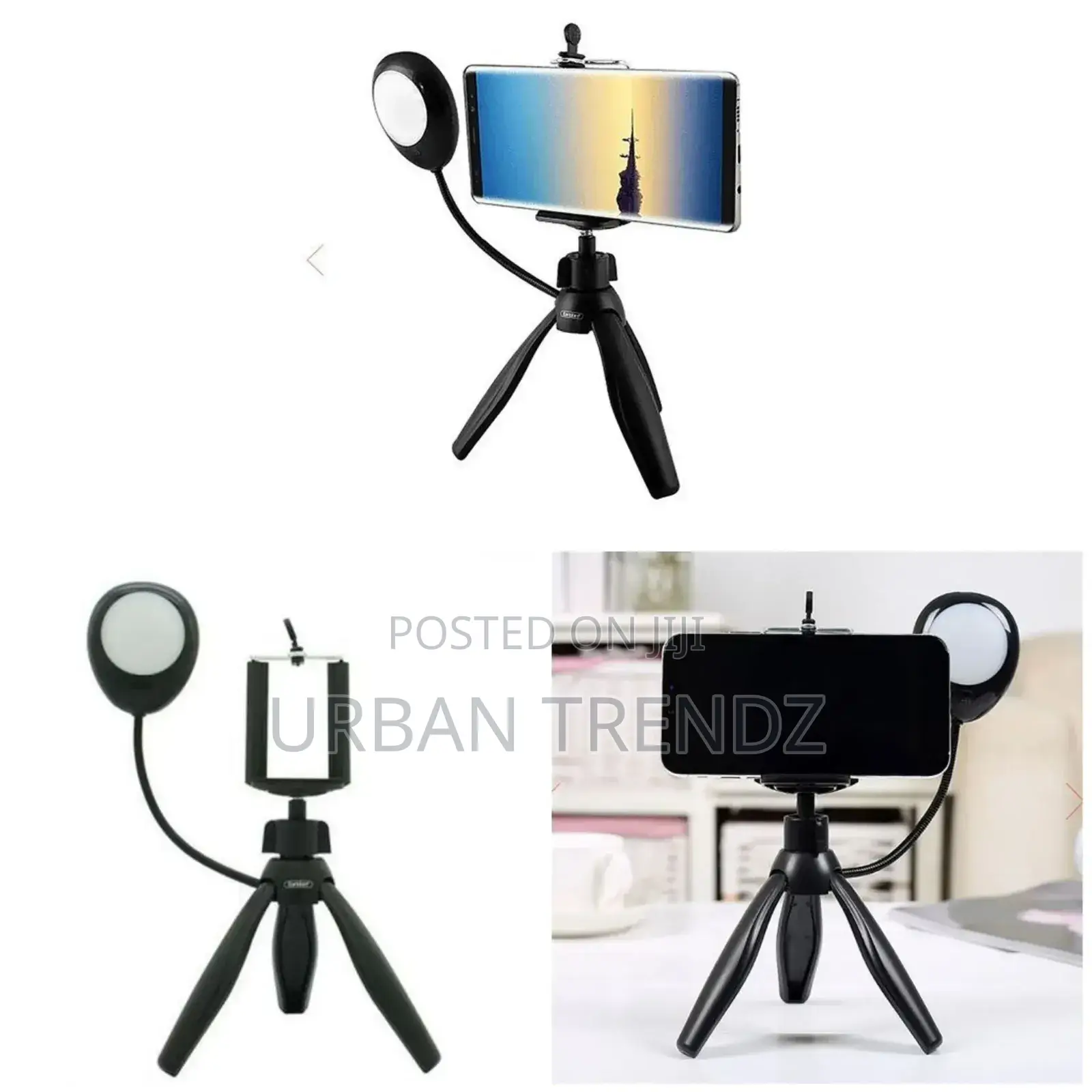 Selfie Lamp Tripod 360 Rotation, Black