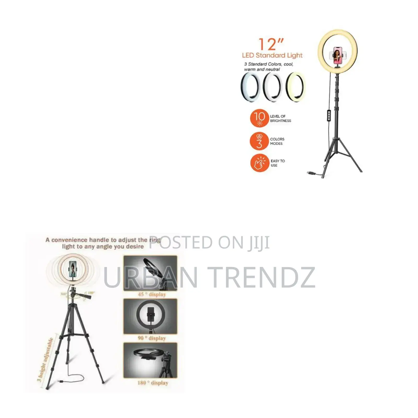 12 Inch Ring Light With Stand, Fortiktok,Youtube,Live Stream