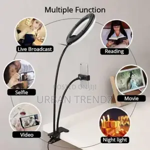 Adjustable Desk / Office Mobile Phone Holder Ring Light