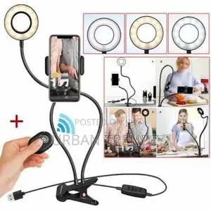 Adjustable Desk / Office Mobile Phone Holder Ring Light