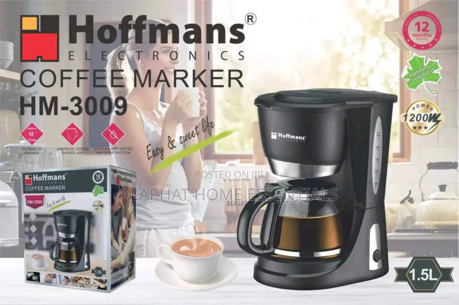 Hoffman Coffee Maker 1.5ltr
