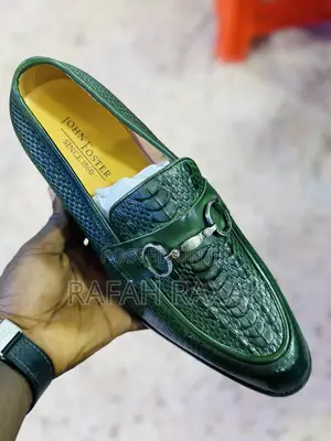 Green John Foster Premium Leather Formal Gentle Shoes