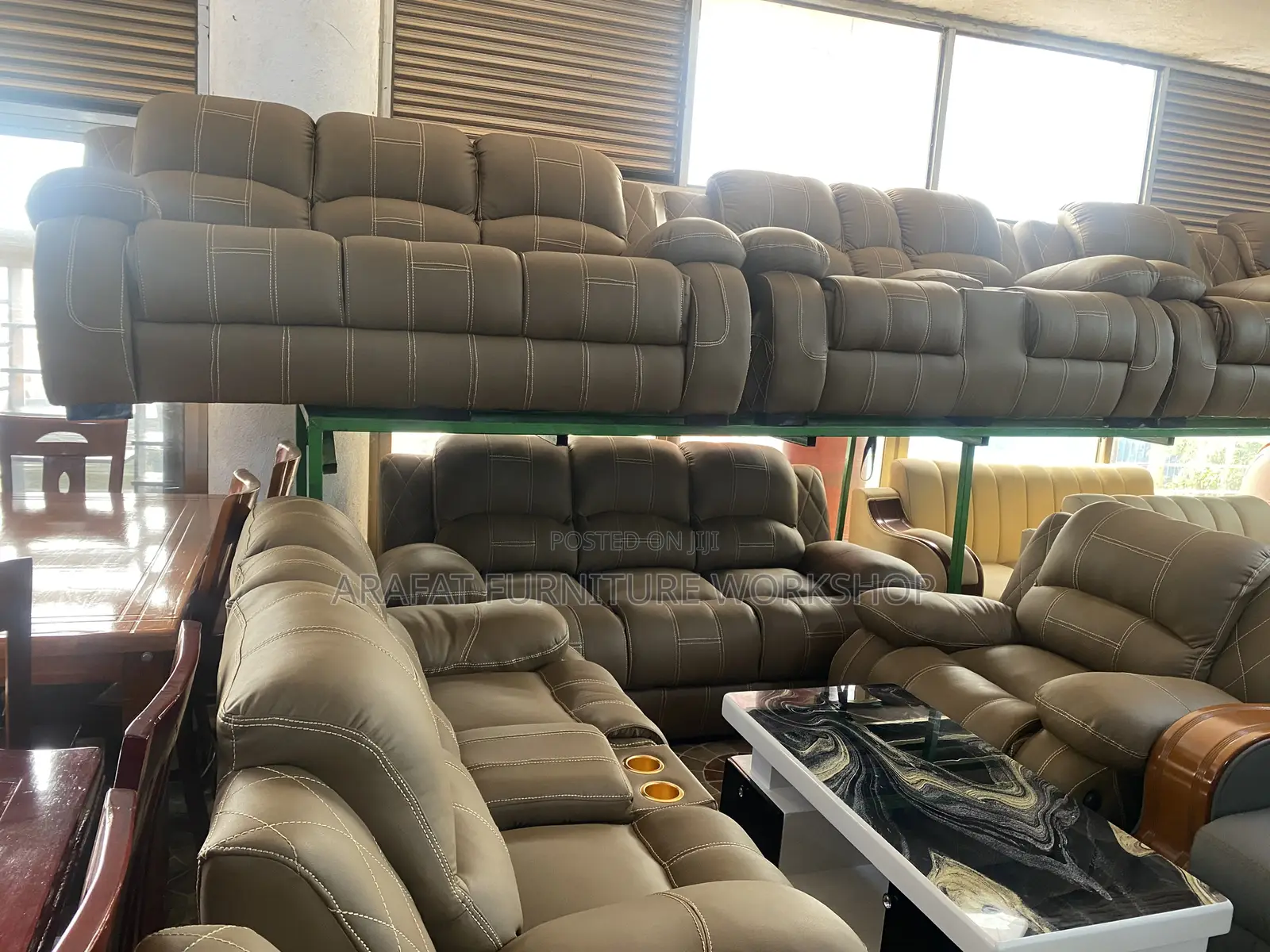 Pure Leather Sofa Set 7 Seater