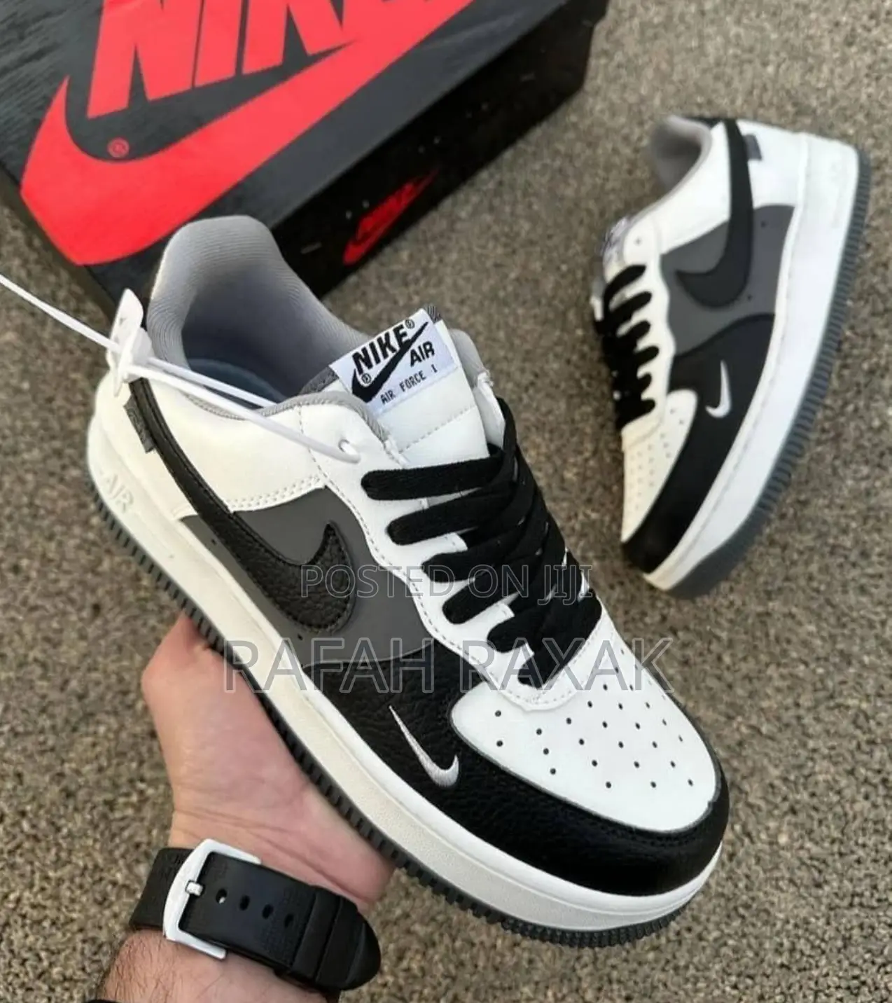 Original Nike Air Force 1 Low 07 White/Grey/Black Sneakers