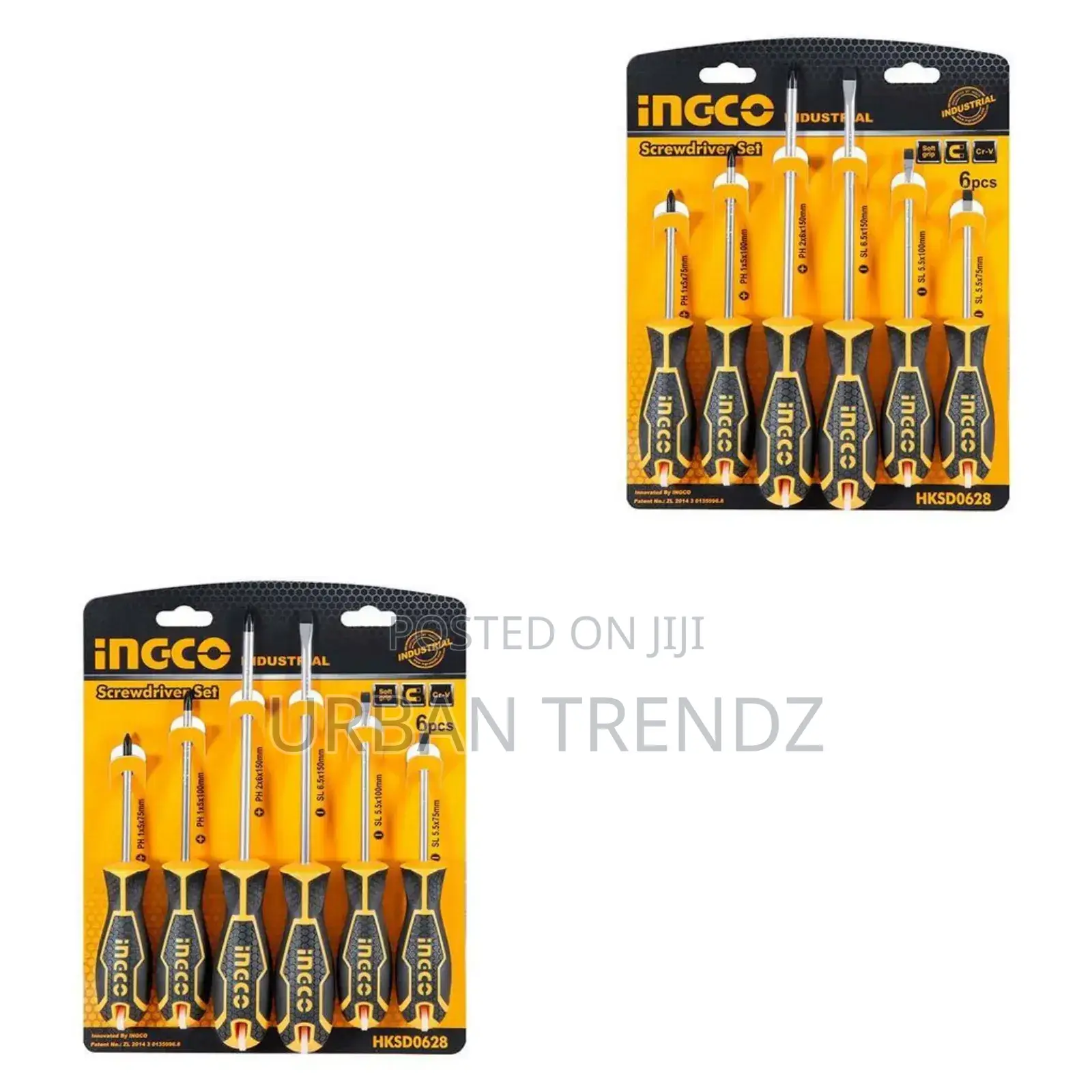 INGCO HKSD0628 Ingco 6pcs Screwdriver Set - Yellow