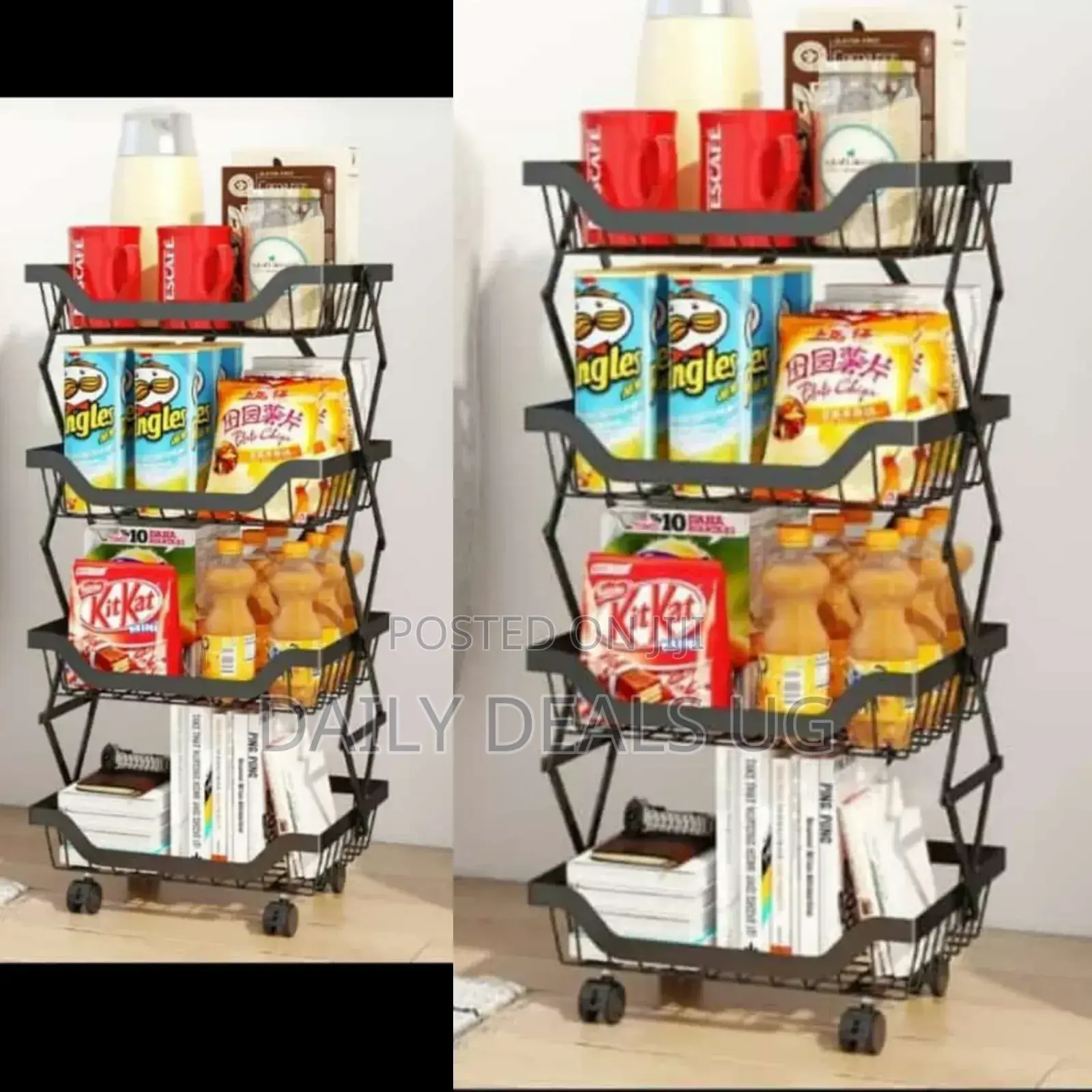 Metallic Kitchen Vegetable Stroller Rack