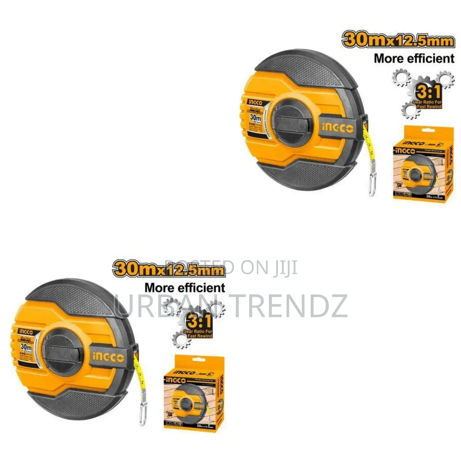 INGCO Fibreglass Measuring Tape - Orange