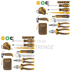 INGCO 9 Piece Hand Tools Set - Silver
