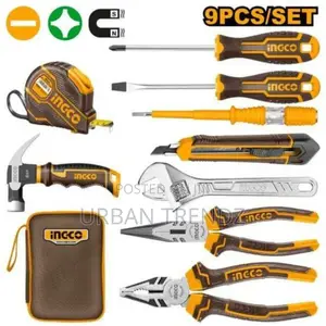 INGCO 9 Piece Hand Tools Set - Silver