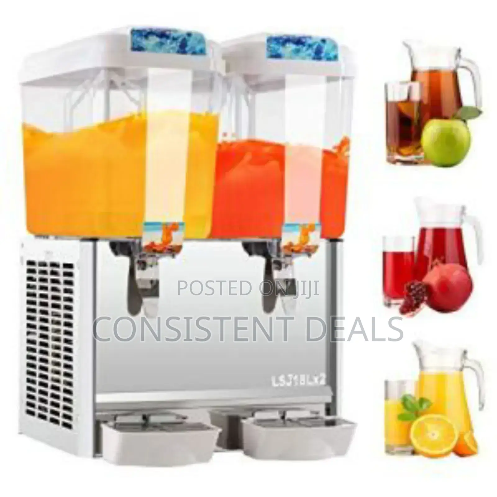 Double Tank Refrigerating Juice Dispenser
