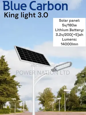 3.0 Blue Carbon King Solar Street Light With 14000 Lumens