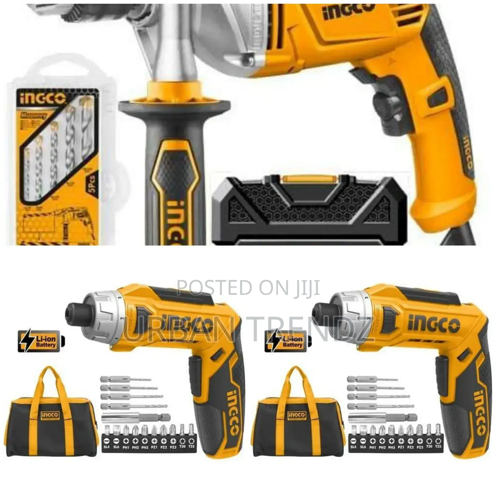 INGCO Cordless Screwdriver Voltage:8V - Orange/Black