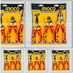 INGCO 3pcs Insulated Pliers Set - Orange Red