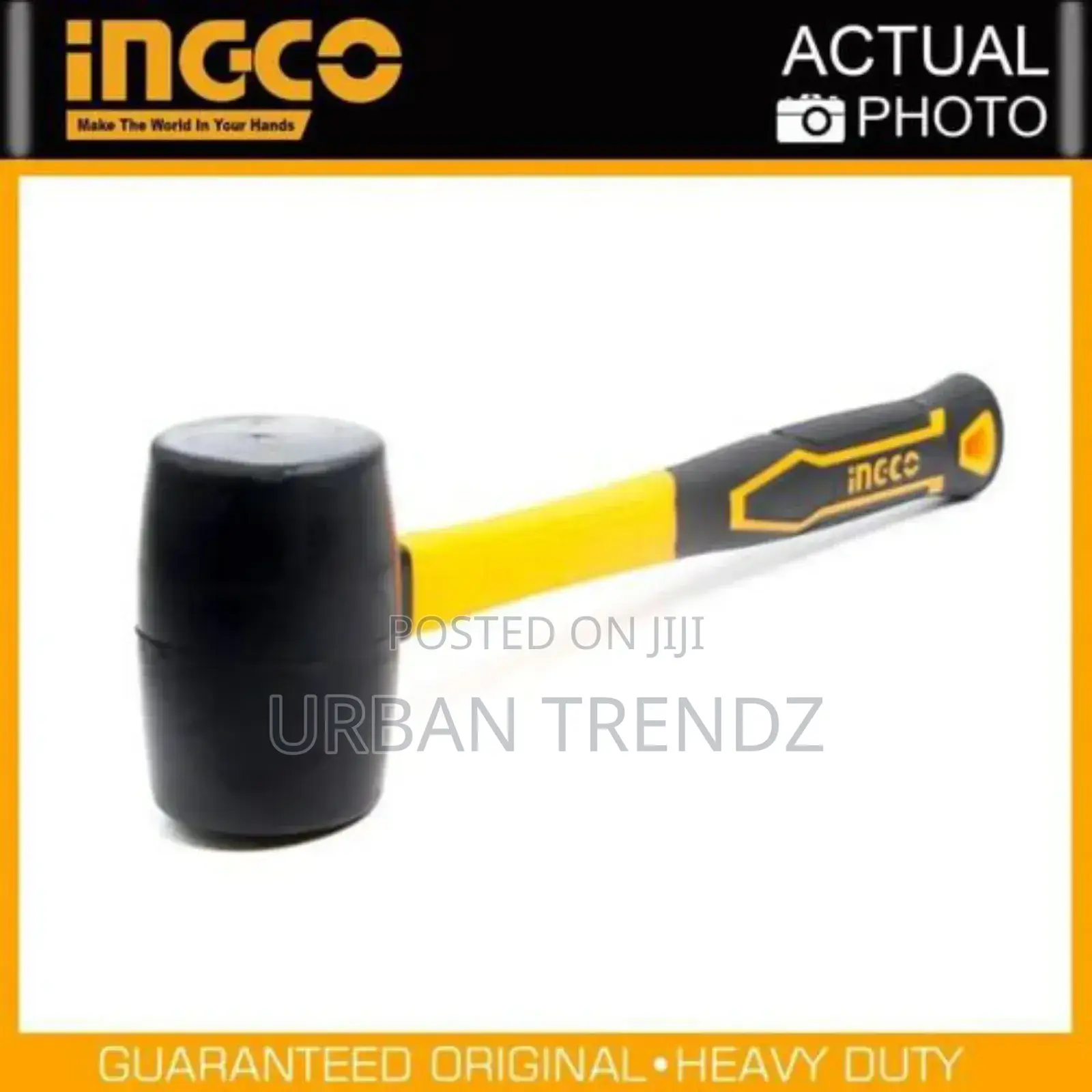 INGCO Rubber Mallet Hammer - Black