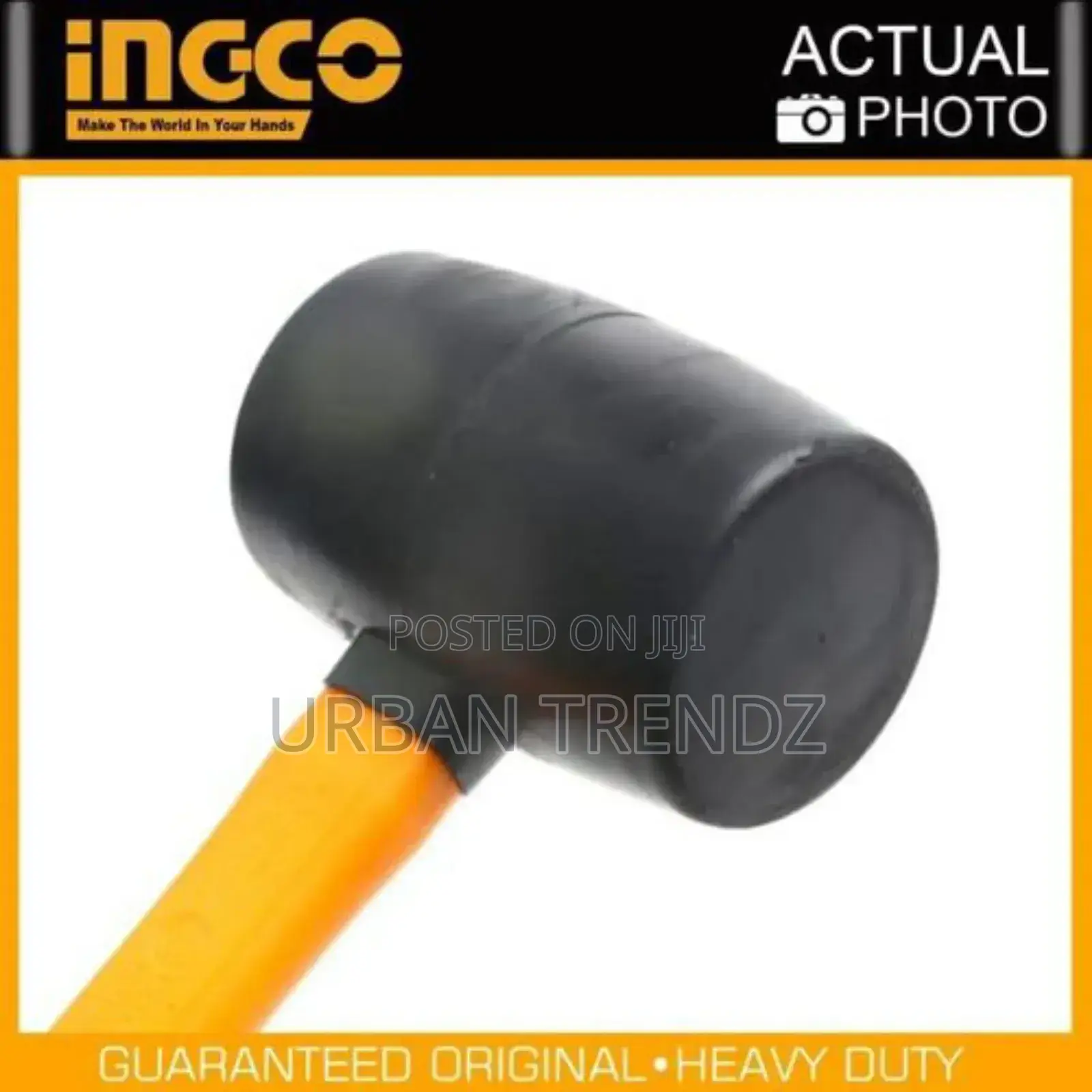INGCO Rubber Mallet Hammer - Black