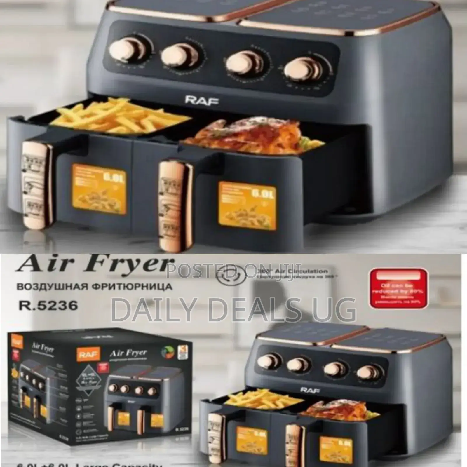 Electric RAF Double Air Fryer