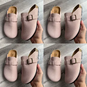 Pink Birkenstock Boston Suede Leather Sandals. Softbed