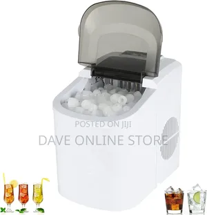 Ice Cube Machine Countertop,Portable Ice Cube Machine, White
