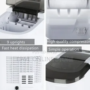 Ice Cube Machine Countertop,Portable Ice Cube Machine, White