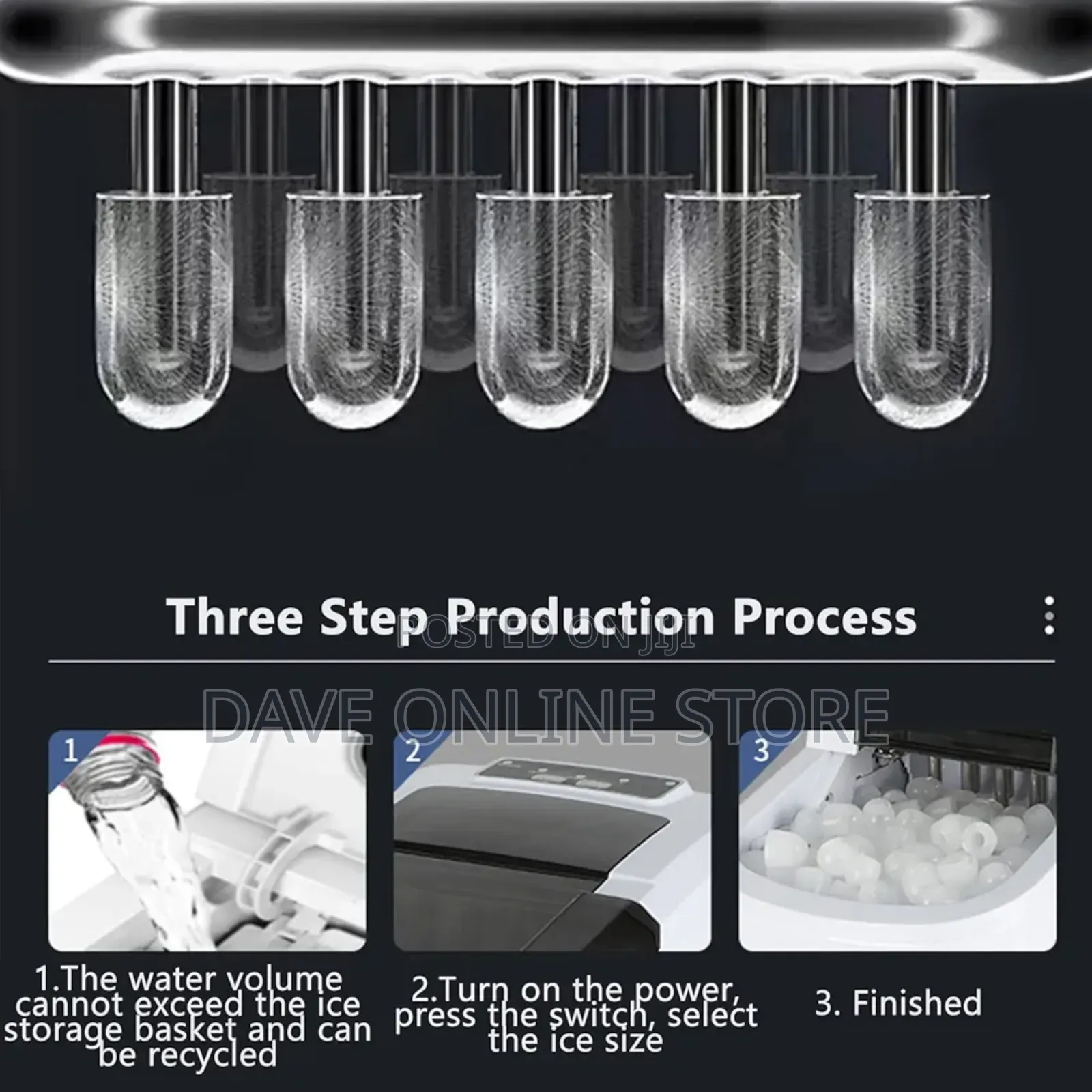 Ice Cube Machine Countertop,Portable Ice Cube Machine, White