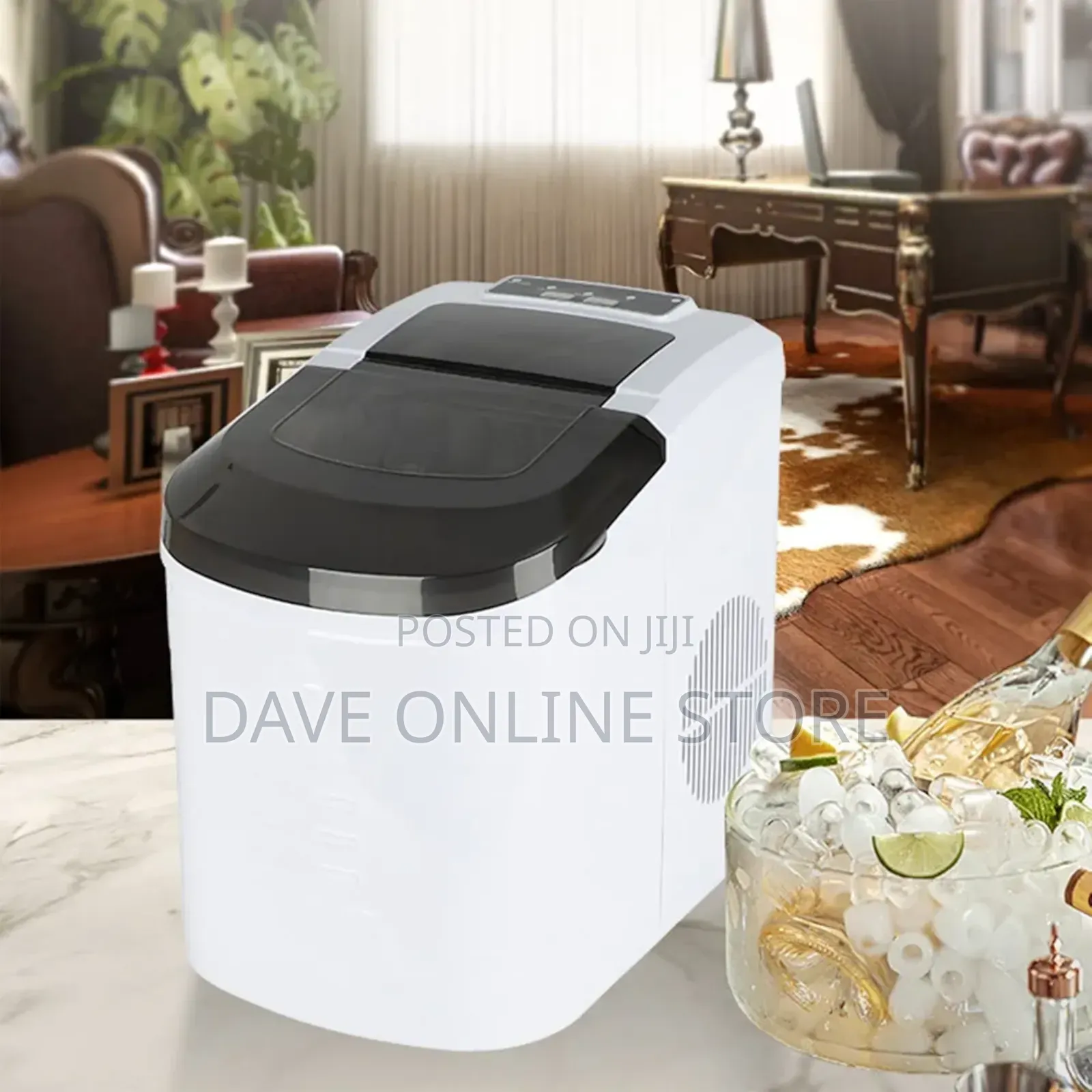 Ice Cube Machine Countertop,Portable Ice Cube Machine, White
