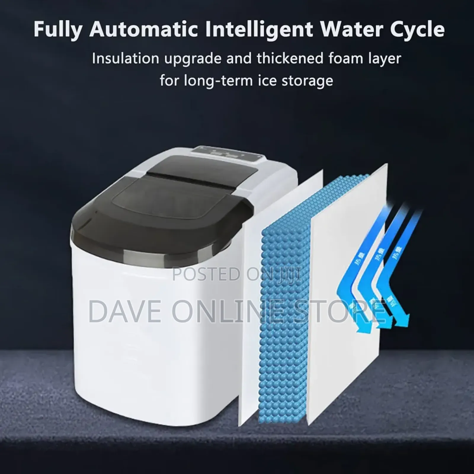 Ice Cube Machine Countertop,Portable Ice Cube Machine, White