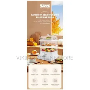 DSP 1300ML 3 Tier Electric Vegetable Food Steamer White