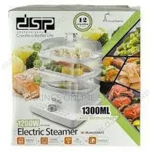 DSP 1300ML 3 Tier Electric Vegetable Food Steamer White