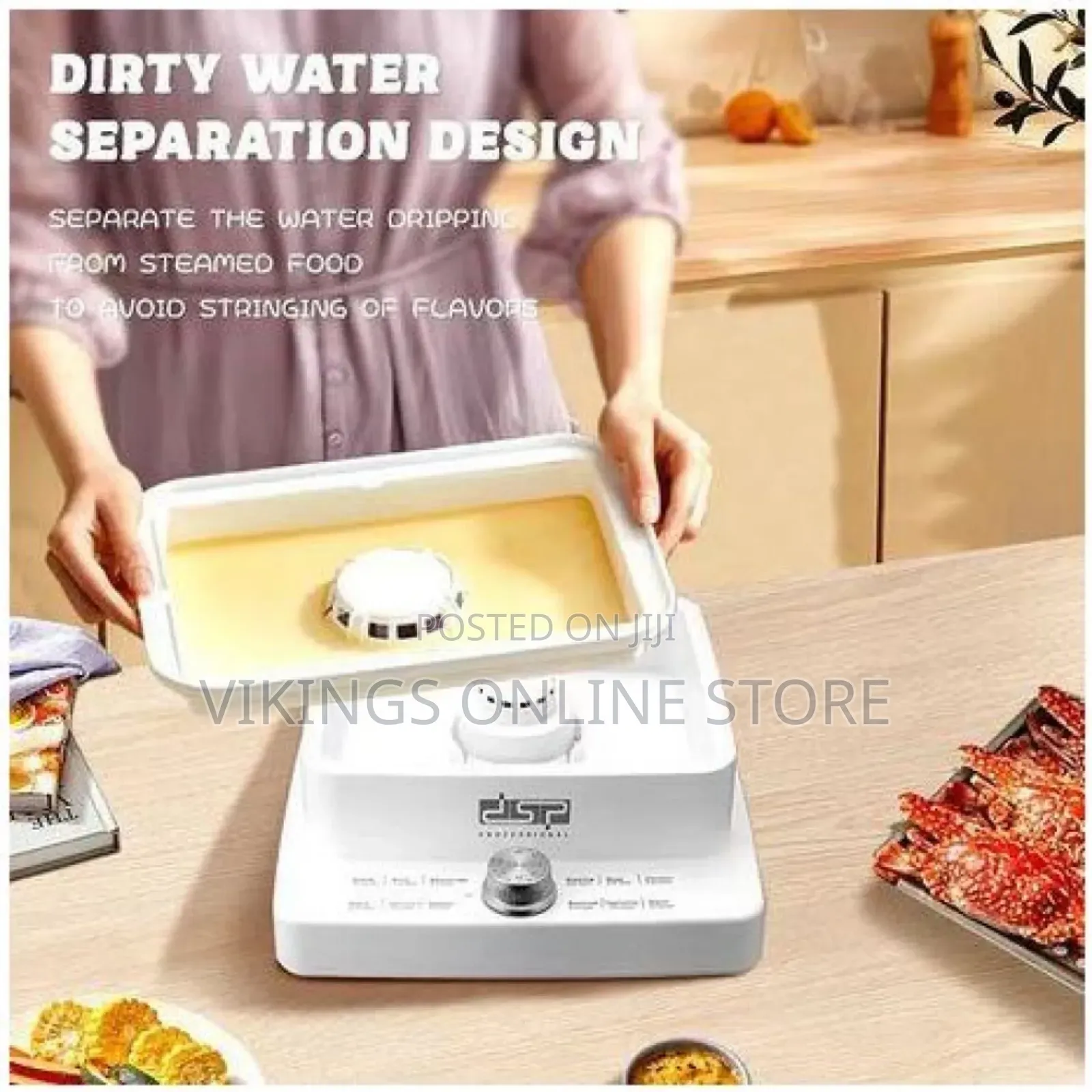 DSP 1300ML 3 Tier Electric Vegetable Food Steamer White
