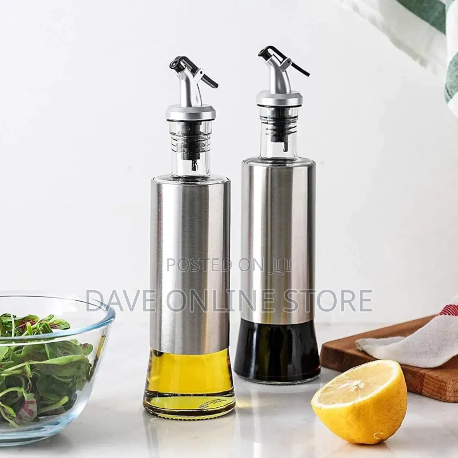 Olive Oil and Vinegar Dispenser Bottle Set )