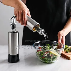 Olive Oil and Vinegar Dispenser Bottle (Silver)
