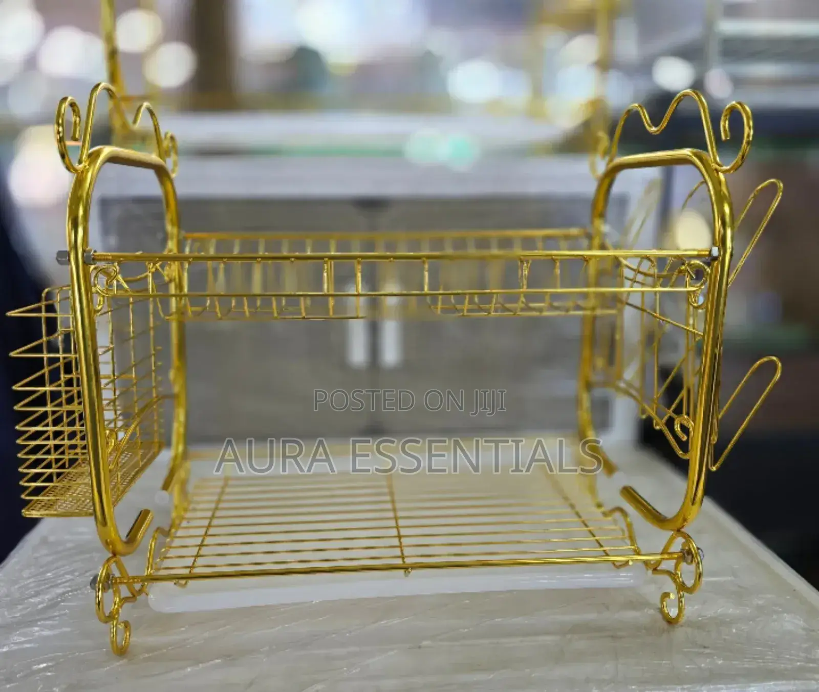 Golden Two Layer Dish Rack