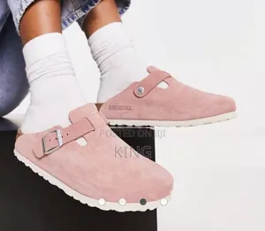 Spruce Birkenstock Boston Suede Leather Sandals