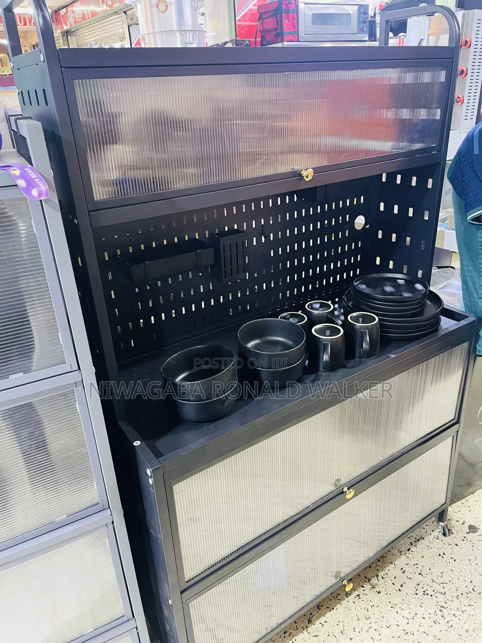 Kitchen Cabinet Storage Rack Microwave Ovenrack Metalcabinet