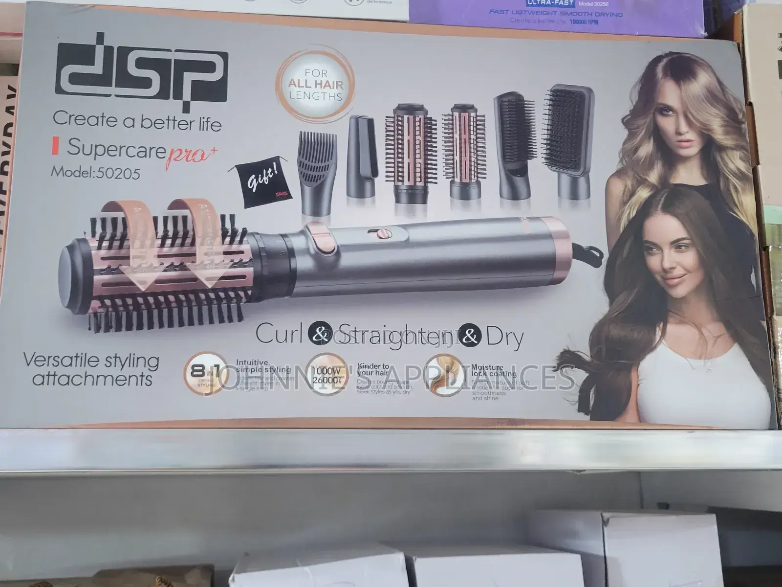 DSP Super Care Curl ,Straightener $ Dry 8in1