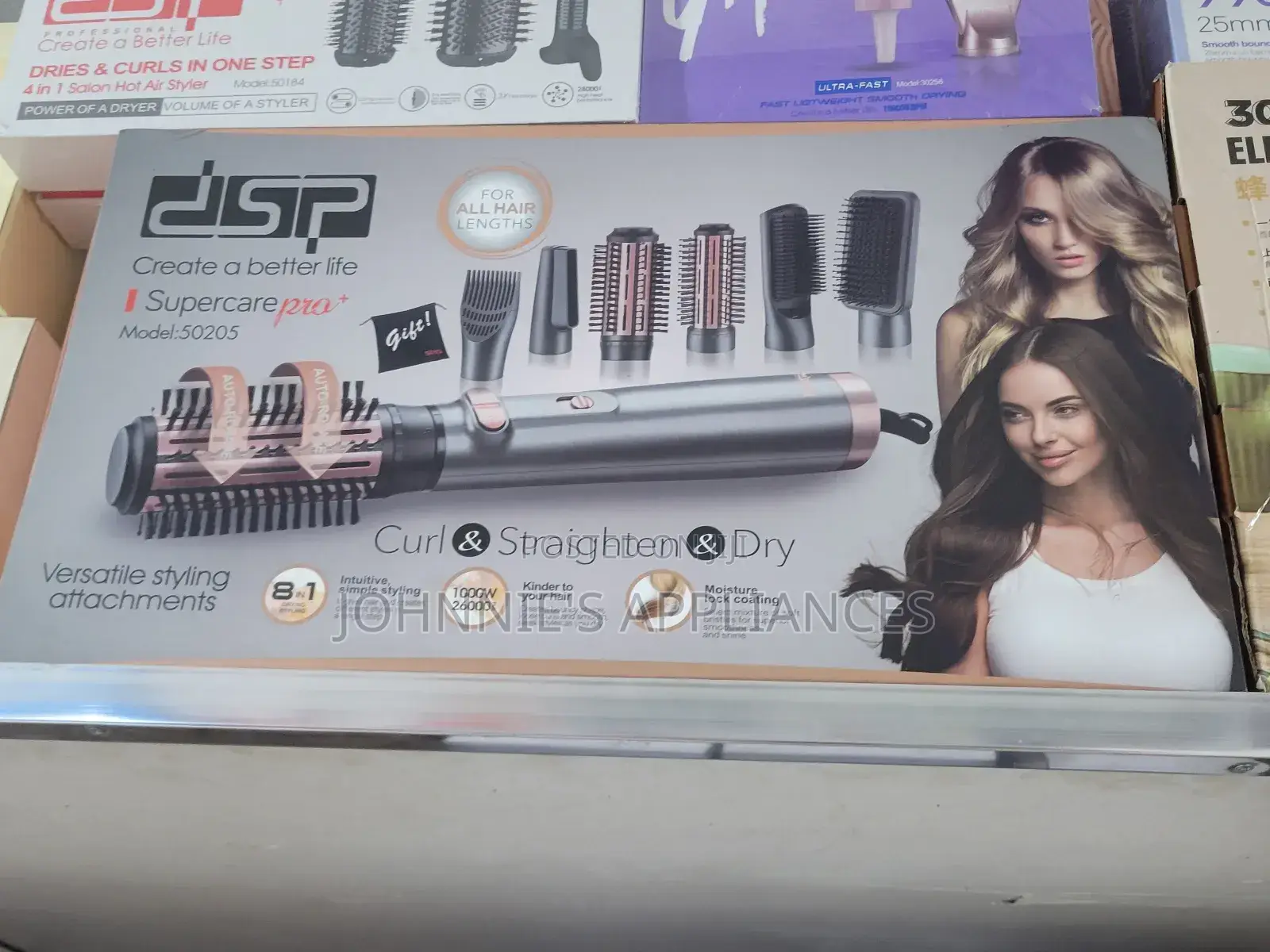 DSP Super Care Curl ,Straightener $ Dry 8in1