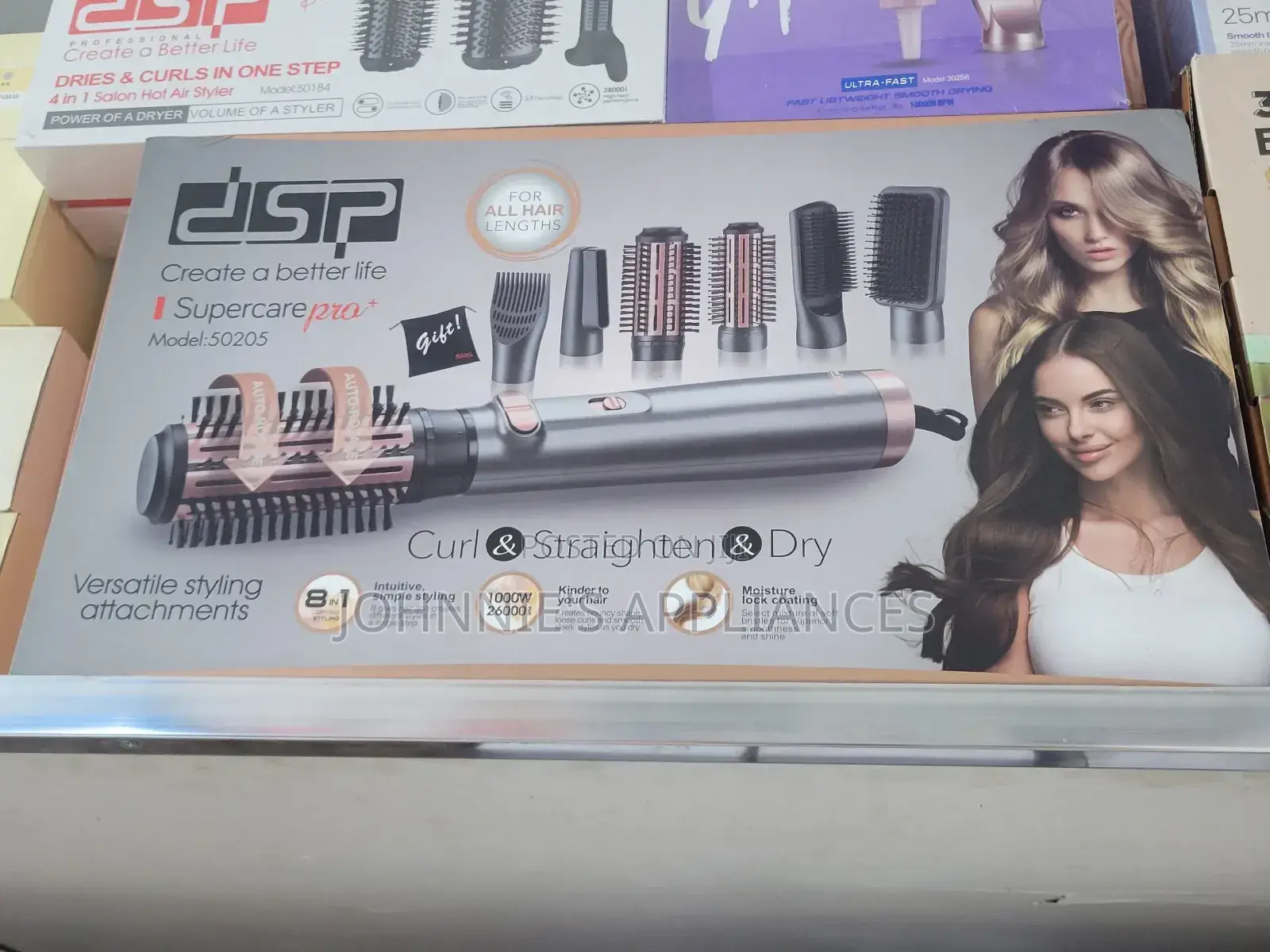 DSP Super Care Curl ,Straightener $ Dry 8in1