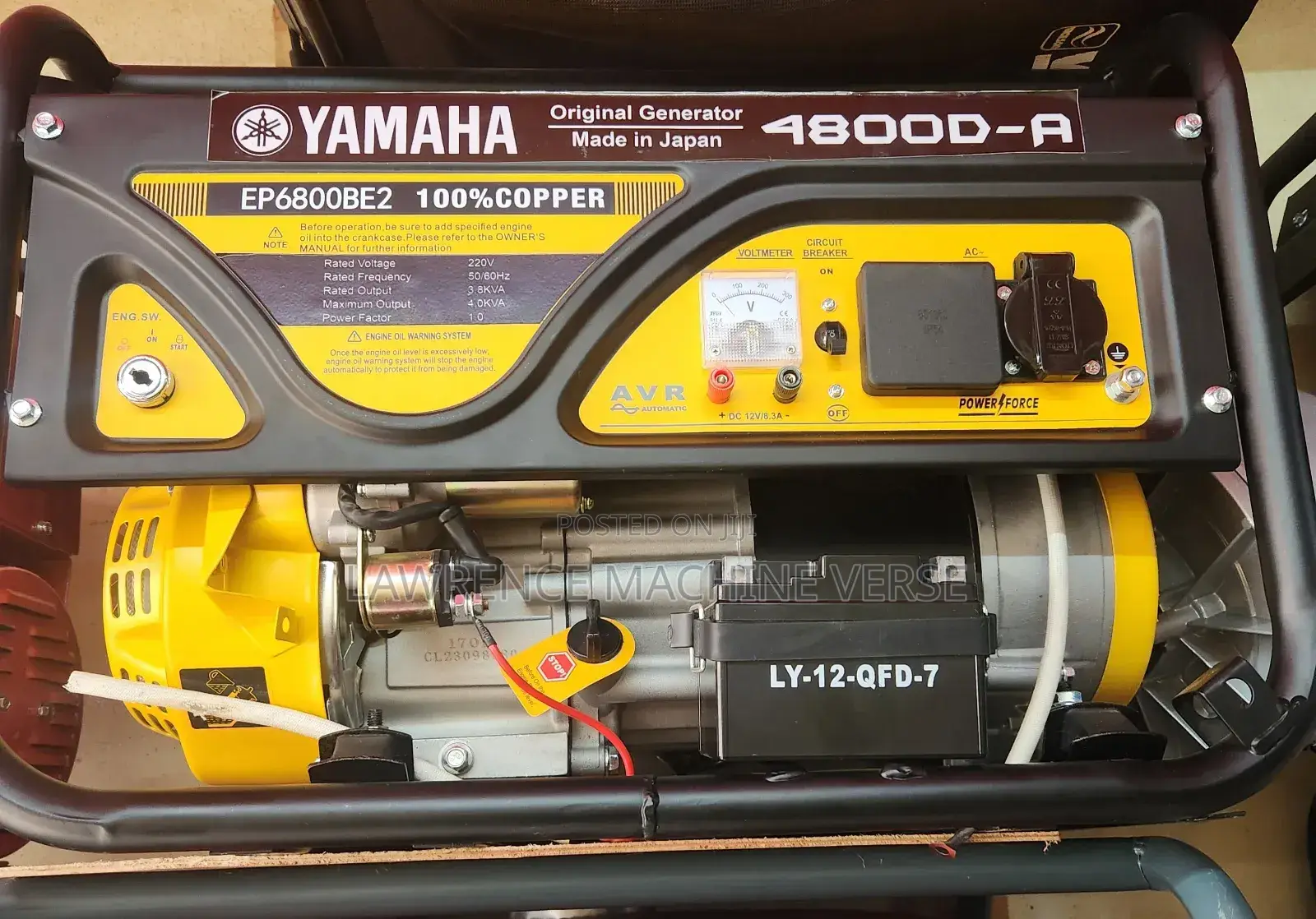 Yamaha Generator 4 KVA 7.5HP