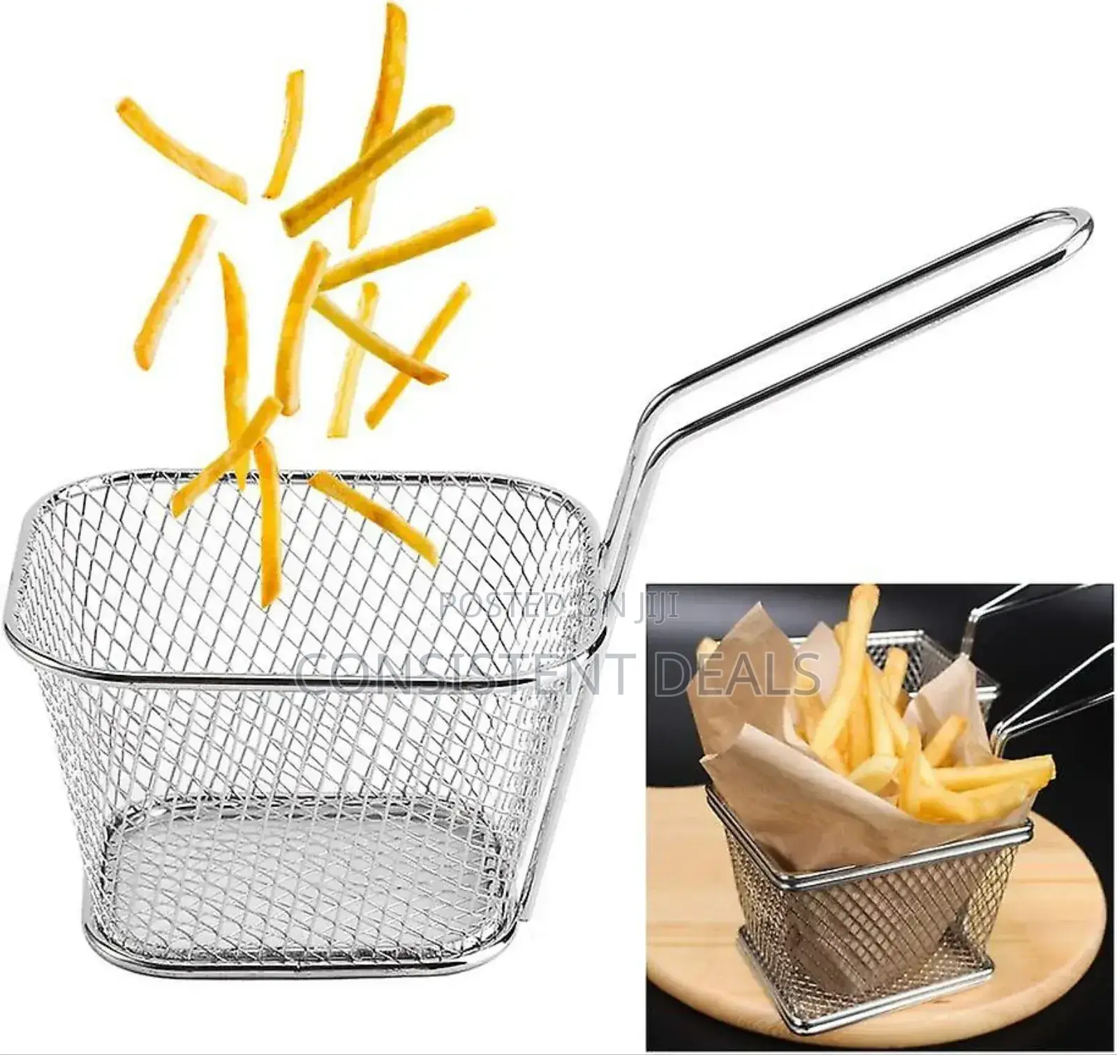 Square Frying Basket Mini Chips Strainer Basket