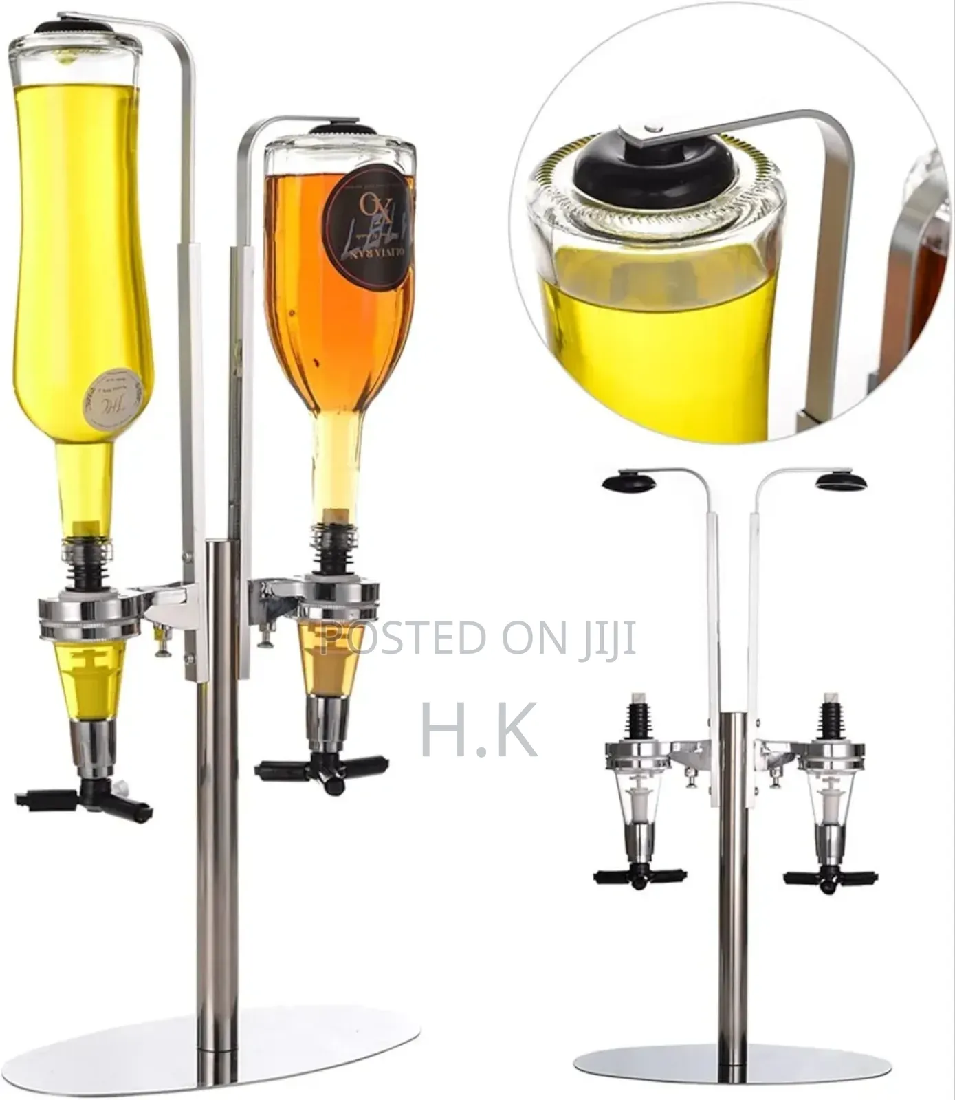 2 Bottle Stand Liquor Dispenser