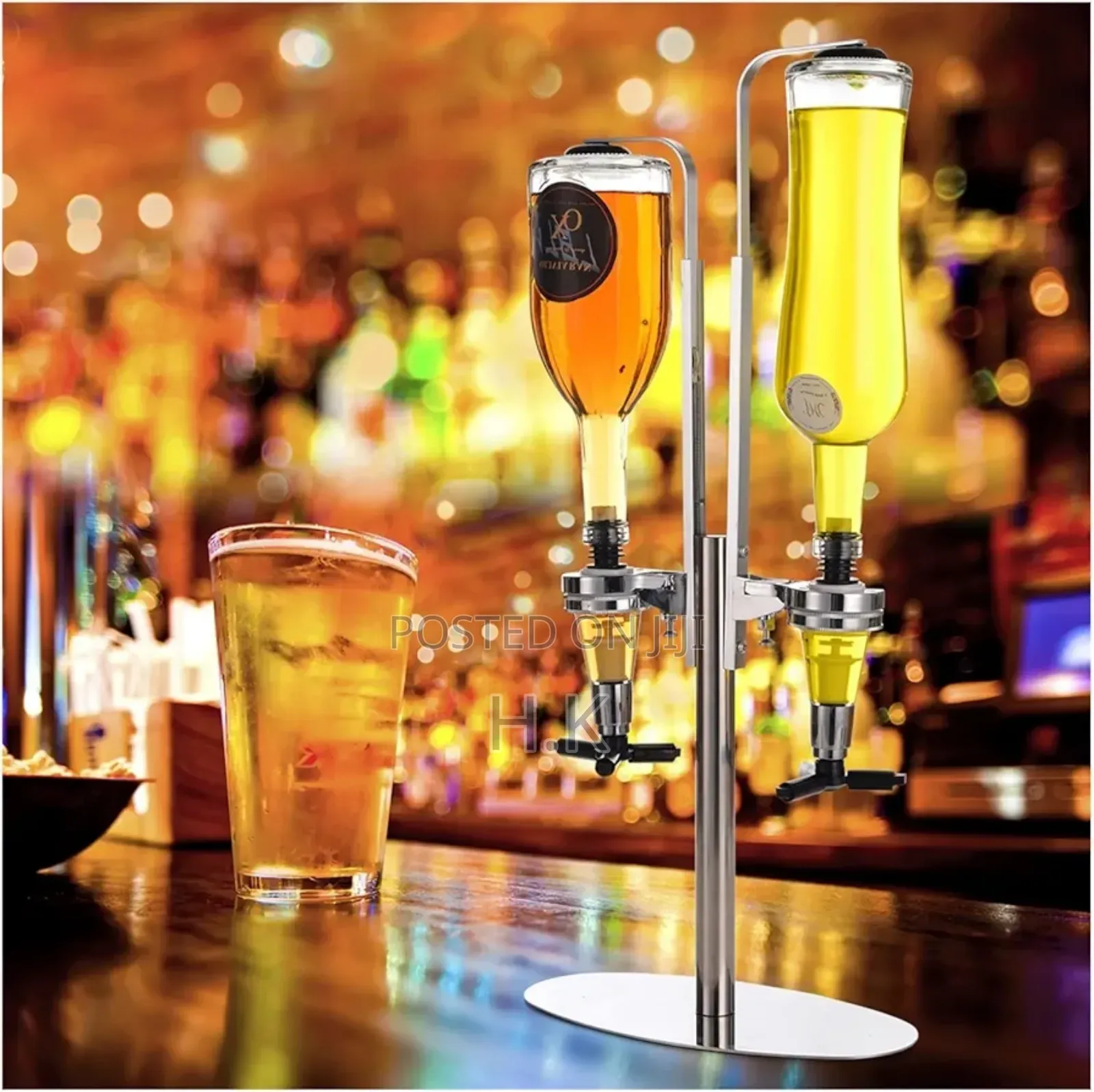 2 Bottle Stand Liquor Dispenser